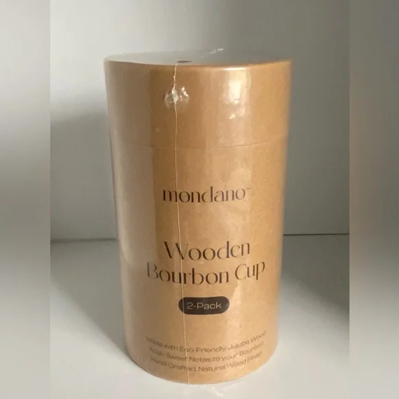 Mondano Wooden Bourbon Cups, Jujube Wood Bourbon Glasses, Set of Two - Picture 12 of 12